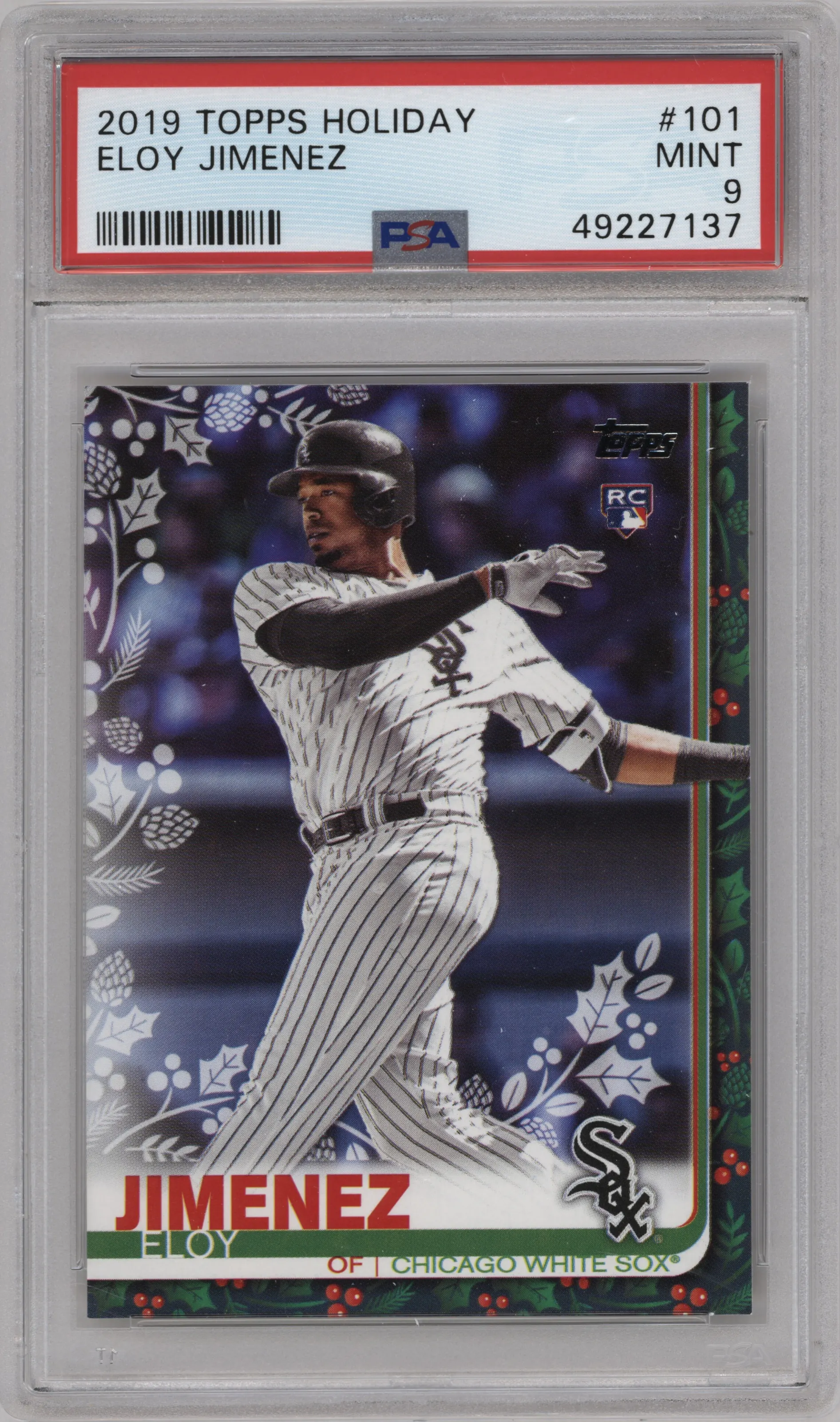 2019 Topps Holiday Eloy Jimenez #HW101 PSA 9