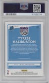 Tyrese Haliburton from the 2020-21 Panini Donruss Optic set featuring a Fanatics Box Set parallel graded by PSA and given an overall grade of 10.
