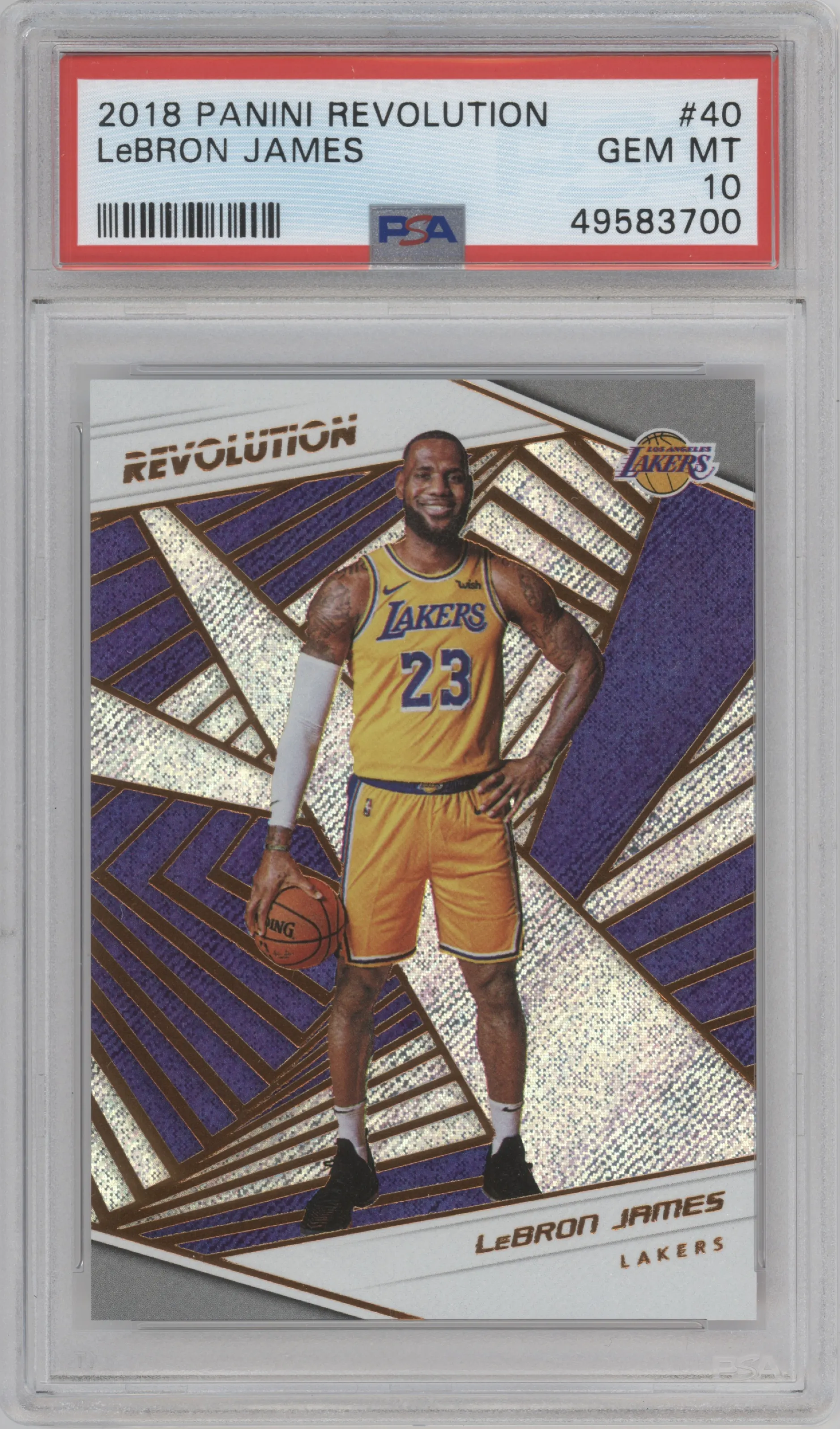 2018 Panini Revolution LeBron James PSA 10