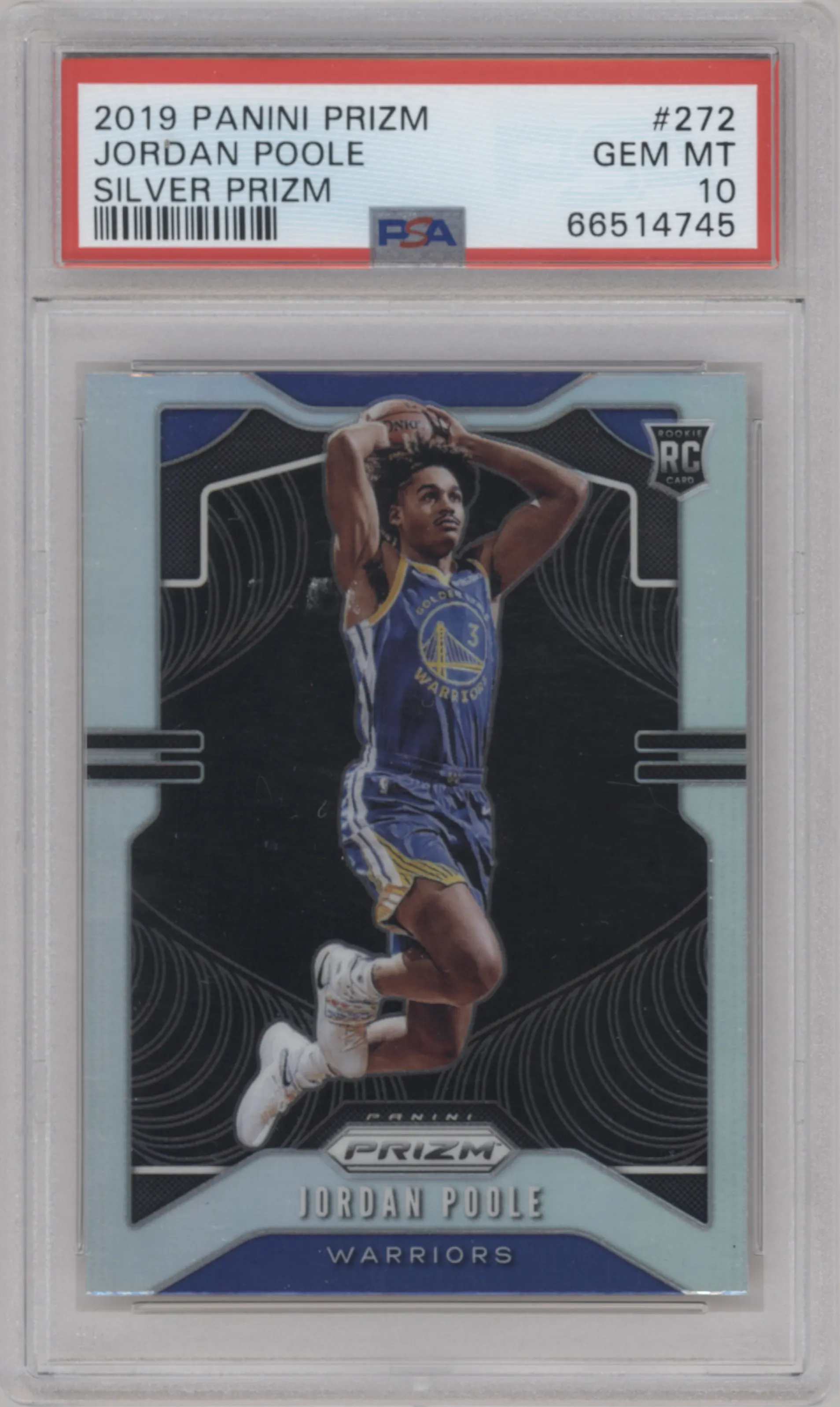 2019 Panini Prizm Jordan Poole Silver Prizm #272 PSA 10