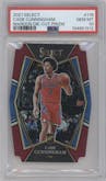 Cade Cunningham from the 2021-22 Panini Select set featuring a Die-Cut Maroon parallel graded by PSA and given an overall grade of 10.
