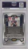 C.J. Stroud from the 2023 Panini Prizm set featuring a Silver Prizm parallel graded by PSA and given an overall grade of 9.