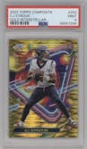 CJ Stroud from the 2023 Topps Composite set featuring a Gold Interstellar parallel graded by PSA and given an overall grade of 9.