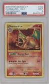 Charizard from the 2008 Pokemon D&P set graded by PSA and given an overall grade of 9.