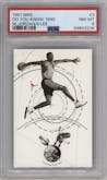 Michael Jordan/Spike Lee from the 1991 Nike Michael Jordan/Spike Lee set graded by PSA and given an overall grade of 8.