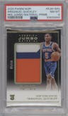 Immanuel Quickley from the 2020-21 Panini Noir set featuring a Prime parallel graded by PSA and given an overall grade of 8.