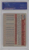 Red Schoendienst from the 1957 Topps set graded by PSA and given an overall grade of 7.