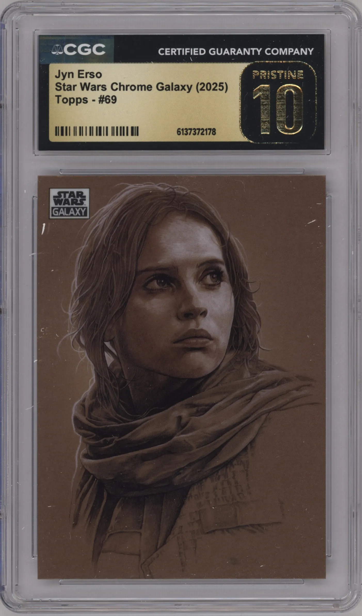 2025 Topps Chrome Star Wars Galaxy Jyn Erso #69 CGC 10