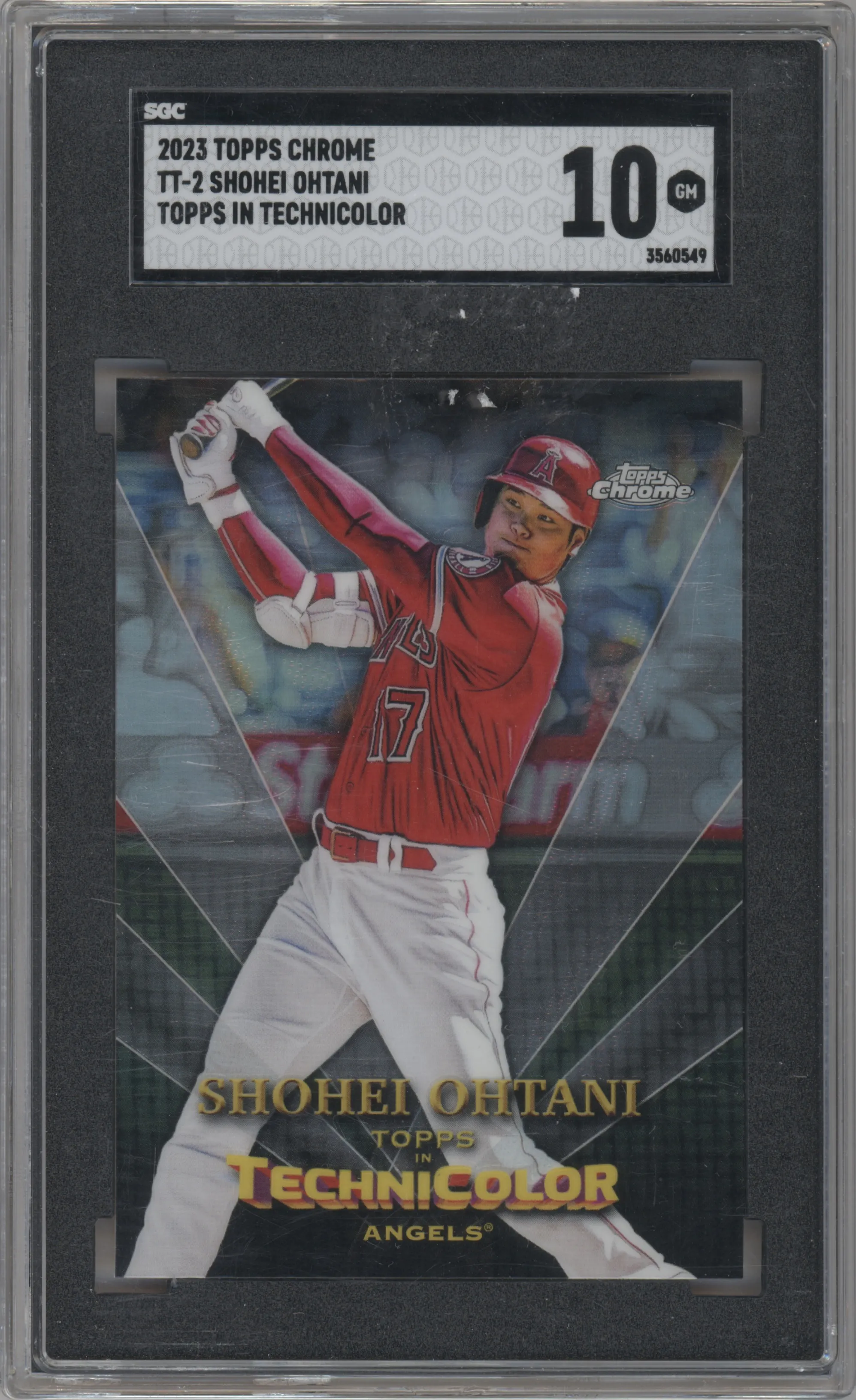 2023 Topps Chrome Technicolor Shohei Ohtani SGC 10