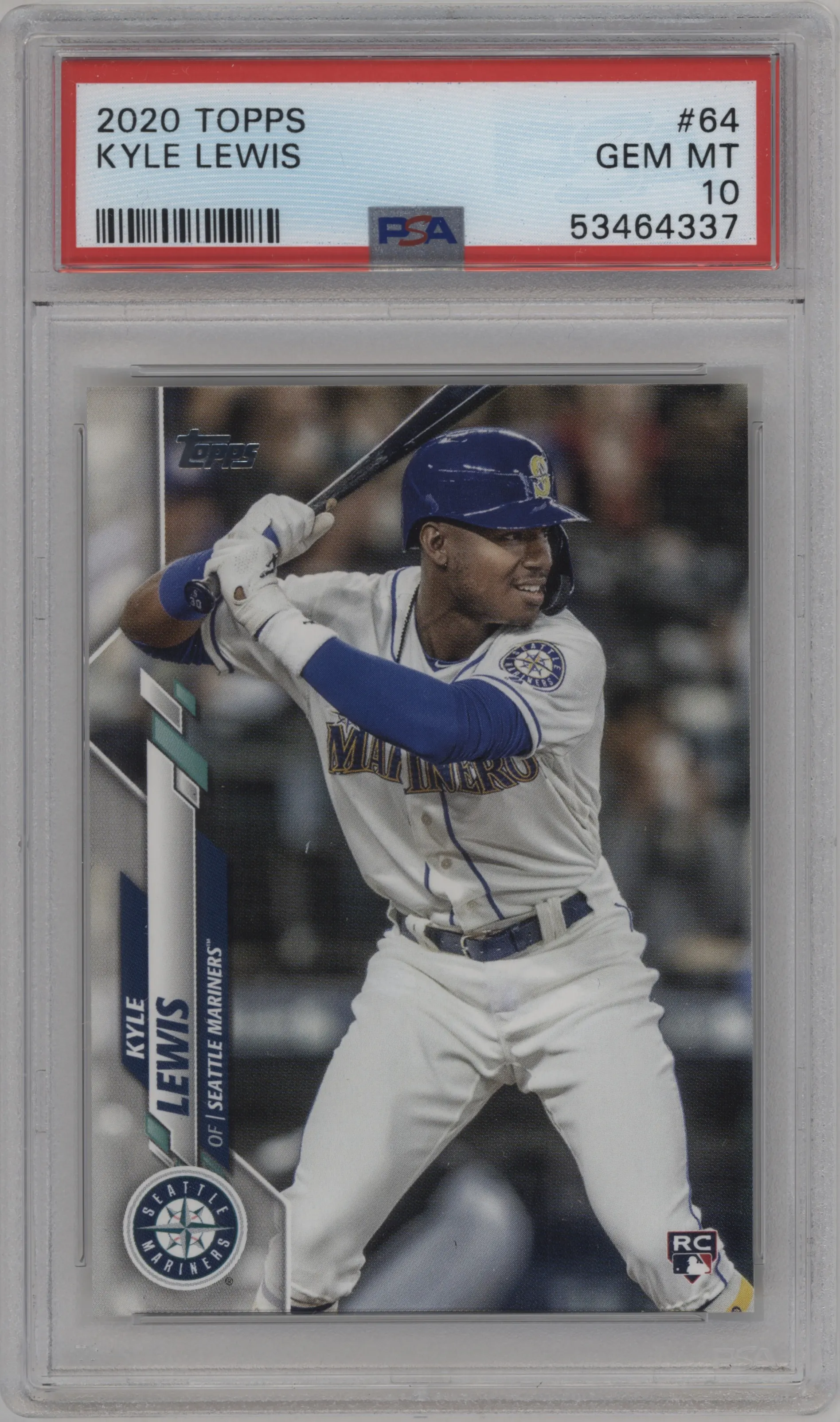 2020 Topps Series 1 Kyle Lewis PSA 10