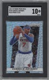 Carmelo Anthony from the 2024-25 Panini Prizm Deca set featuring a Mojo Prizm parallel graded by SGC and given an overall grade of 10.