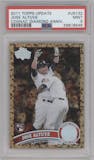 Jose Altuve from the 2011 Topps Update set featuring a Cognac Diamond Anniversary  parallel graded by PSA and given an overall grade of 9.
