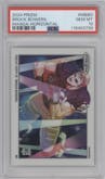 Brock Bowers from the 2024 Panini Prizm set graded by PSA and given an overall grade of 10.