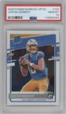 Justin Herbert from the 2020 Panini Donruss Optic set graded by PSA and given an overall grade of 10.
