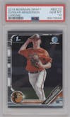 Gunnar Henderson from the 2019 Bowman Draft set graded by PSA and given an overall grade of 10.