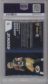 Jordan Love from the 2020 Panini Zenith set featuring a Copper parallel graded by PSA and given an overall grade of 9.