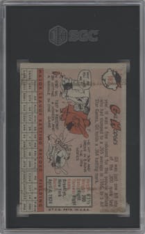 Gil Hodges from the 1958 Topps set graded by SGC and given an overall grade of 5.