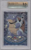 Blastoise from the 2000 Topps Chrome set graded by Beckett and given an overall grade of 9.5.