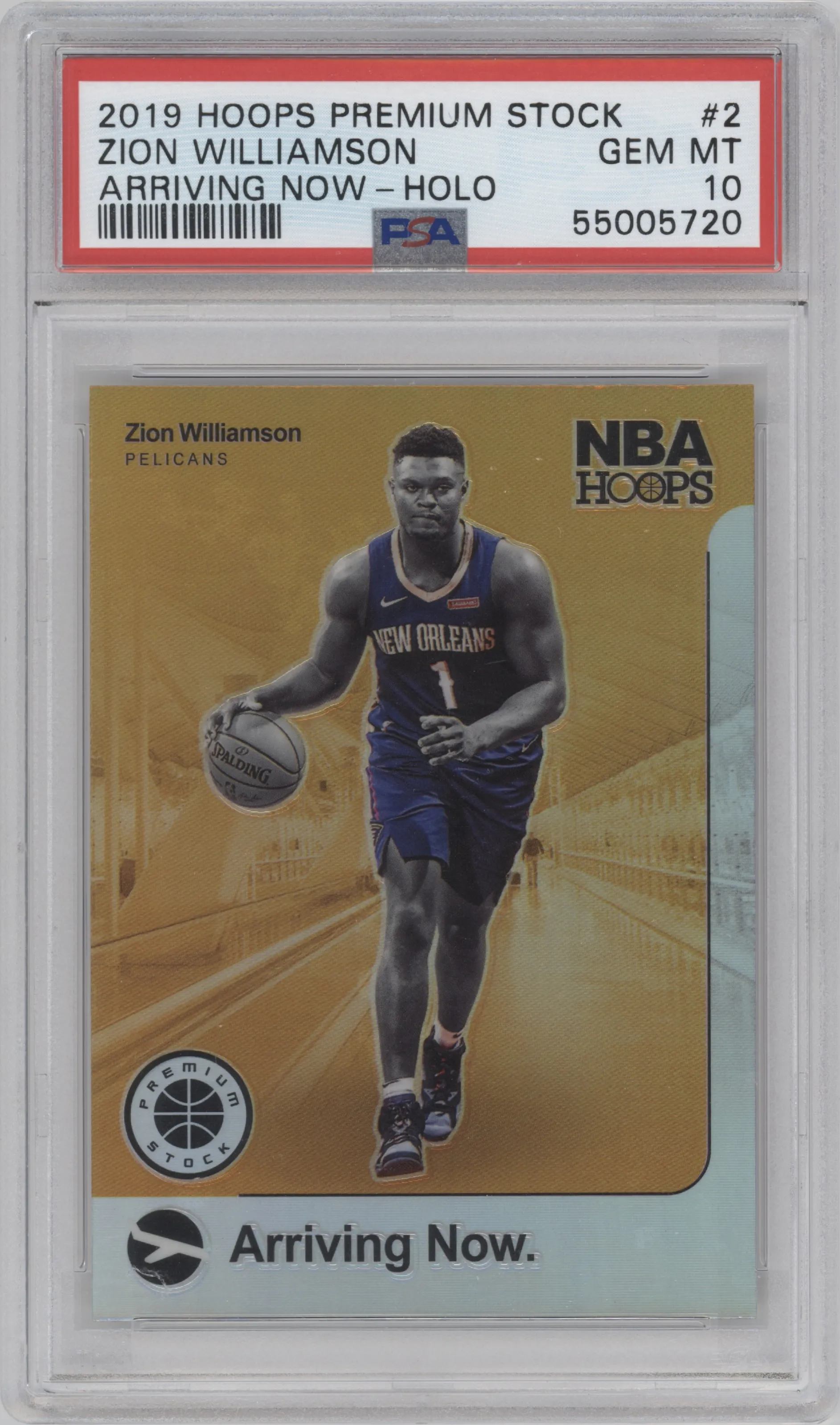 2019 Panini Hoops Premium Stock Arriving Now Zion Williamson Holo #2 PSA 10