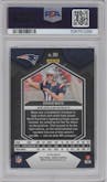 Drake Maye from the 2024 Panini Mosaic set featuring a Reactive Blue parallel graded by PSA and given an overall grade of 10.