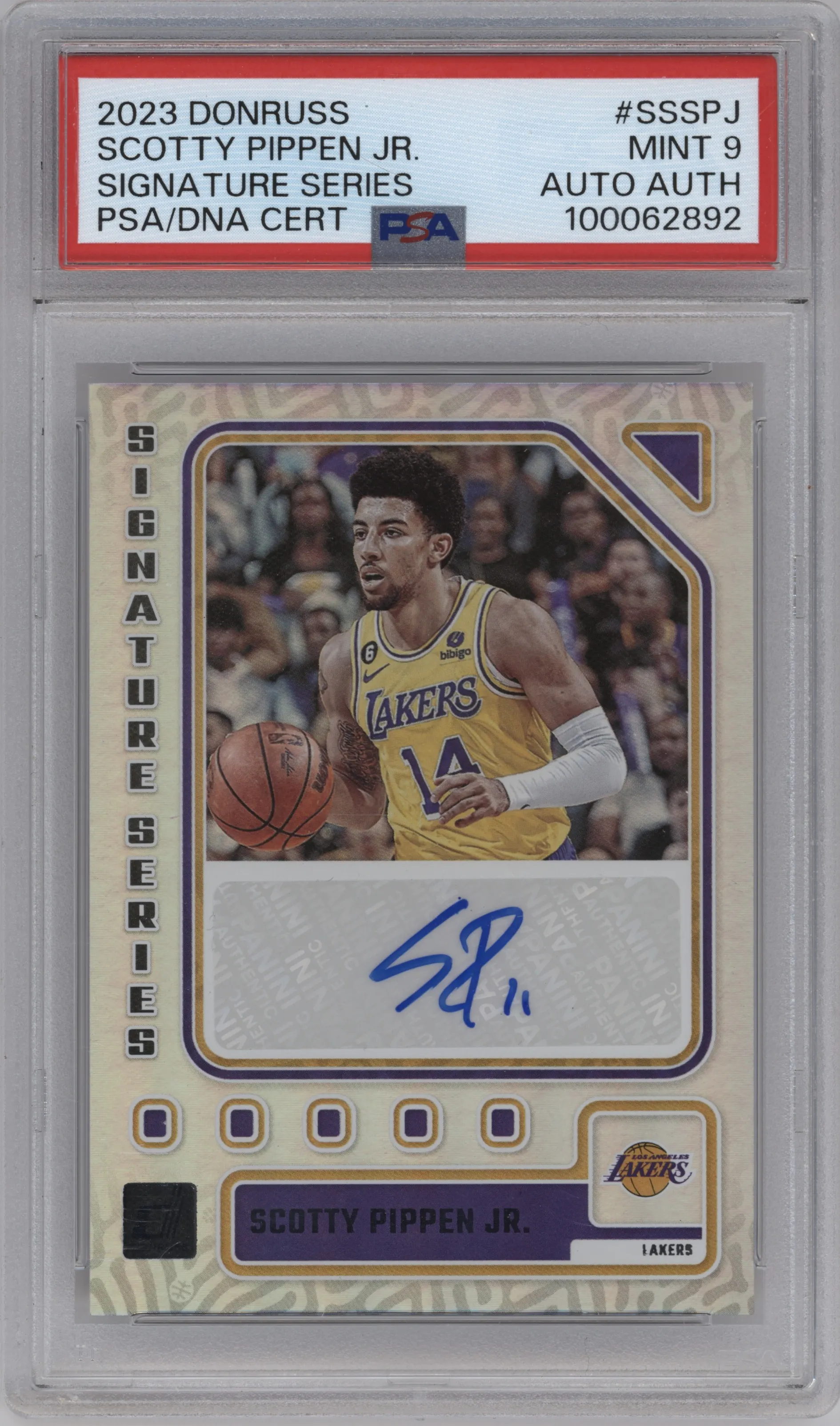 2023 Panini Donruss Sig.Series Scotty Pippen Jr. PSA 9