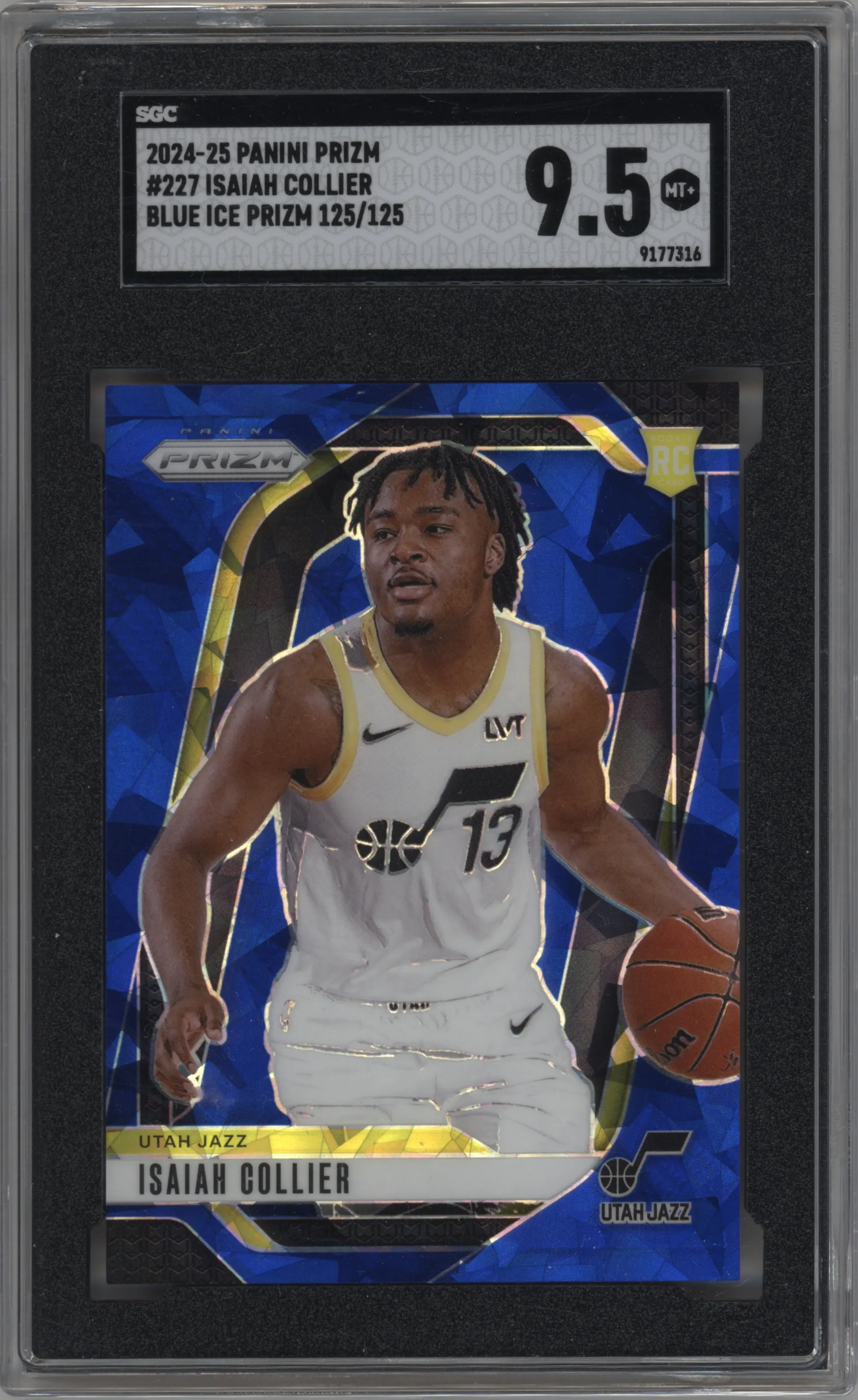 2024 Panini Prizm Isaiah Collier Blue Ice Prizm #227 SGC 9.5