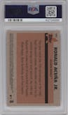 Ronald Acuna Jr. from the 2018 Topps Silver Pack  set graded by PSA and given an overall grade of 10.