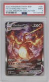 Charizard VMAX  from the 2022 Pokemon SWSH set featuring a Ultra Premium Collection parallel graded by PSA and given an overall grade of 9.