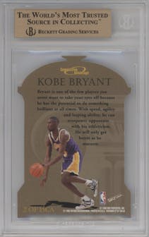 Kobe Bryant from the 1997-98 Skybox Premium set graded by Beckett and given an overall grade of 9.5.