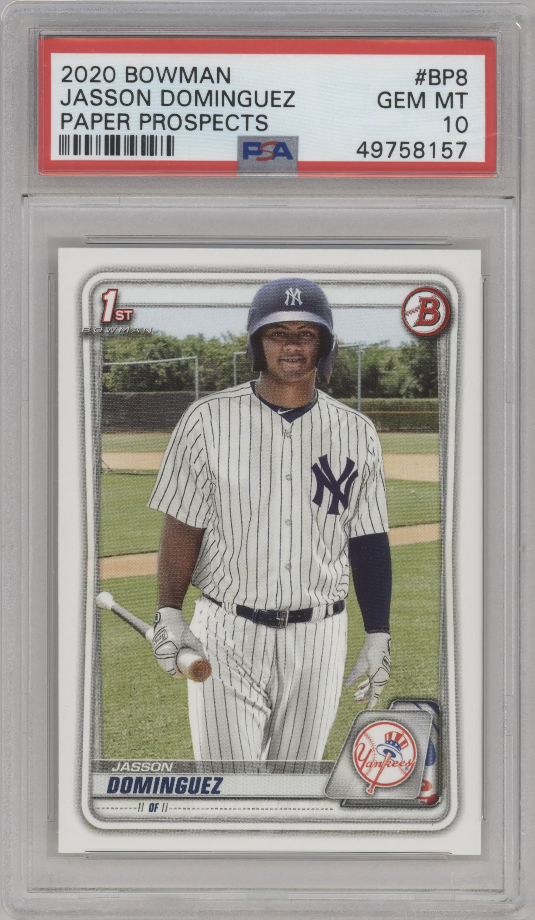 2020 Bowman Prospect Jasson Dominguez PSA 10
