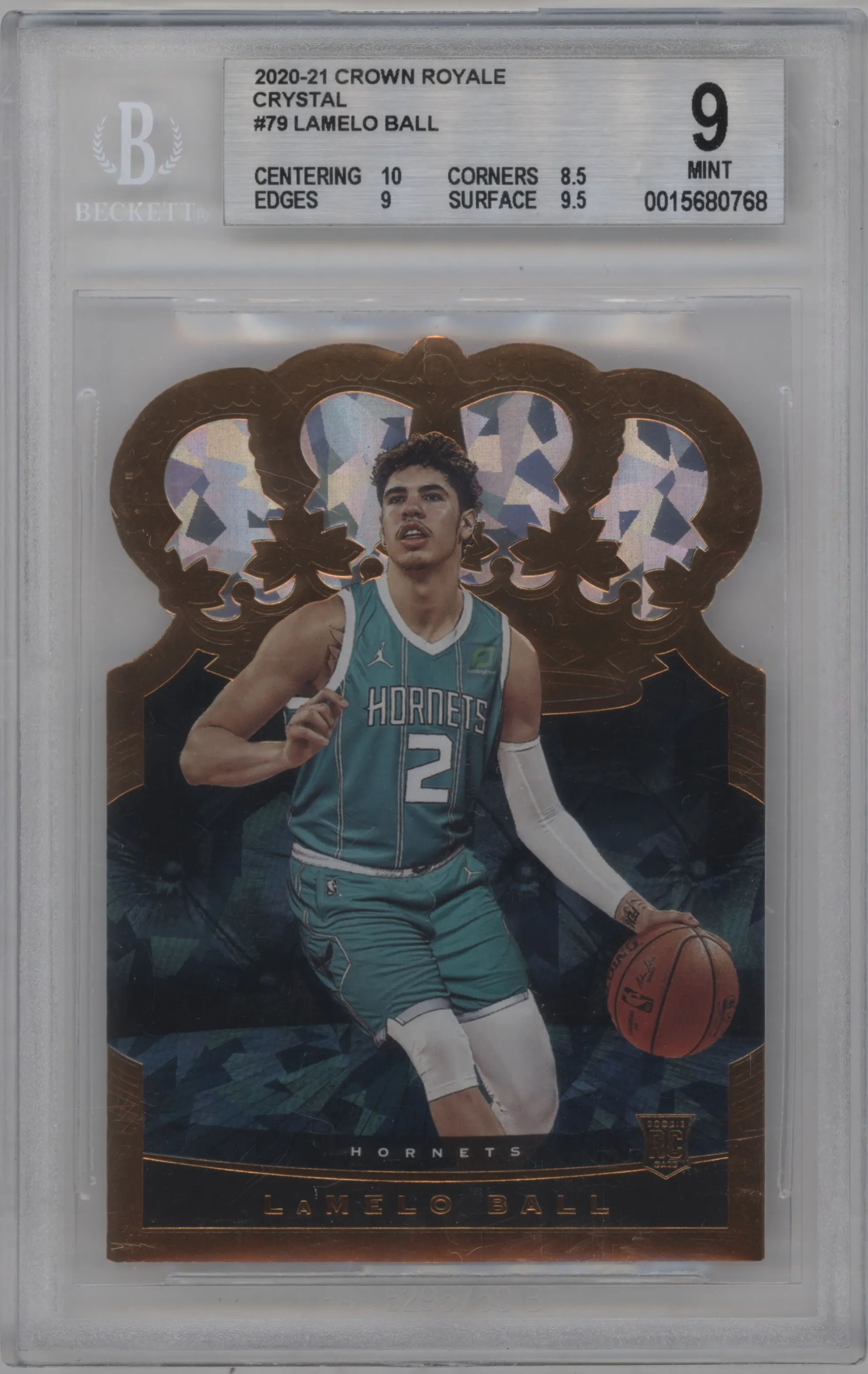 2020 Panini Crown Royale LaMelo Ball Crystal #79 BGS 9