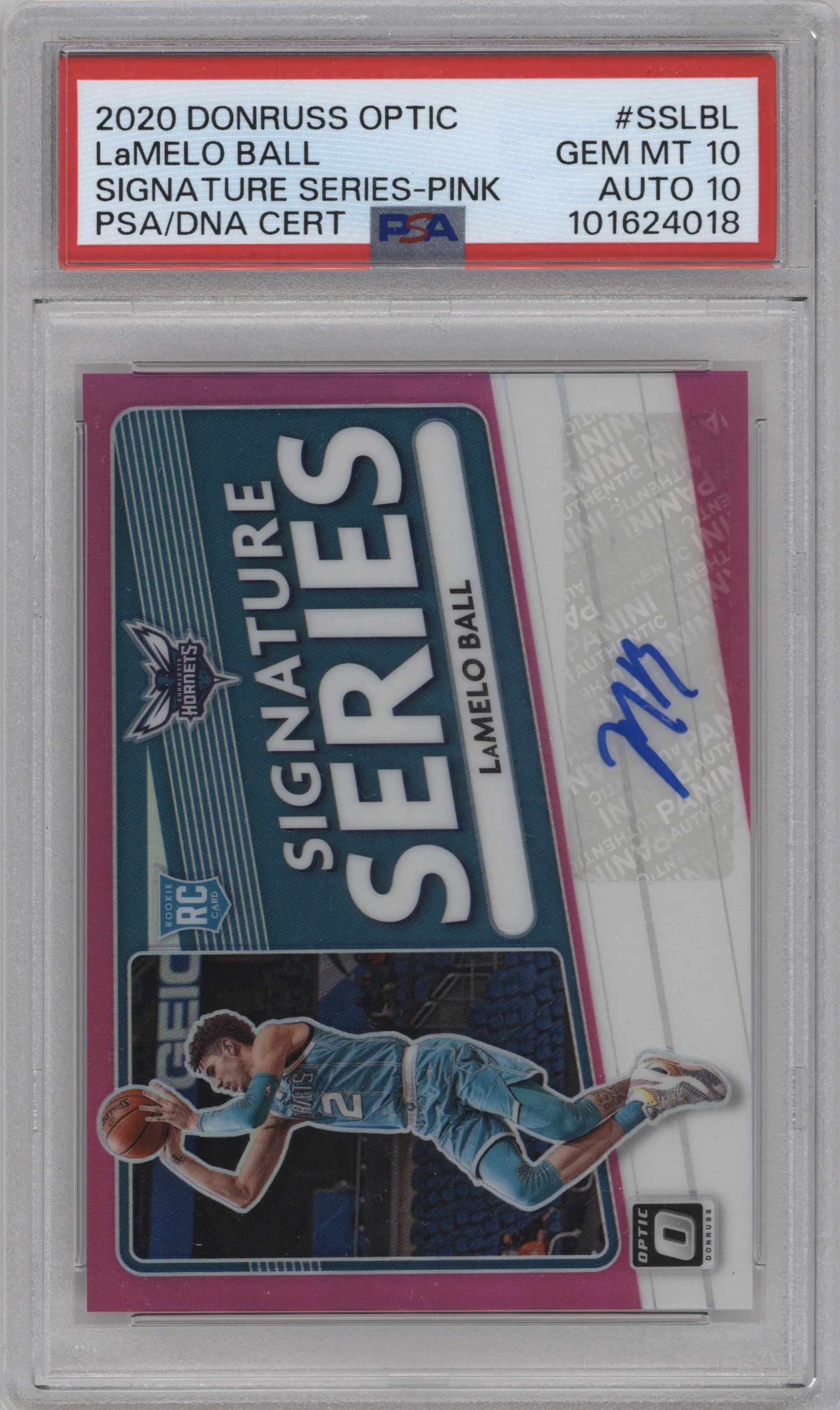 2020 Panini Donruss Optic Sig.Series LaMelo Ball Pink PSA 10