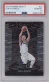 Luka Doncic from the 2018-19 Panini Select  set graded by PSA and given an overall grade of 10.