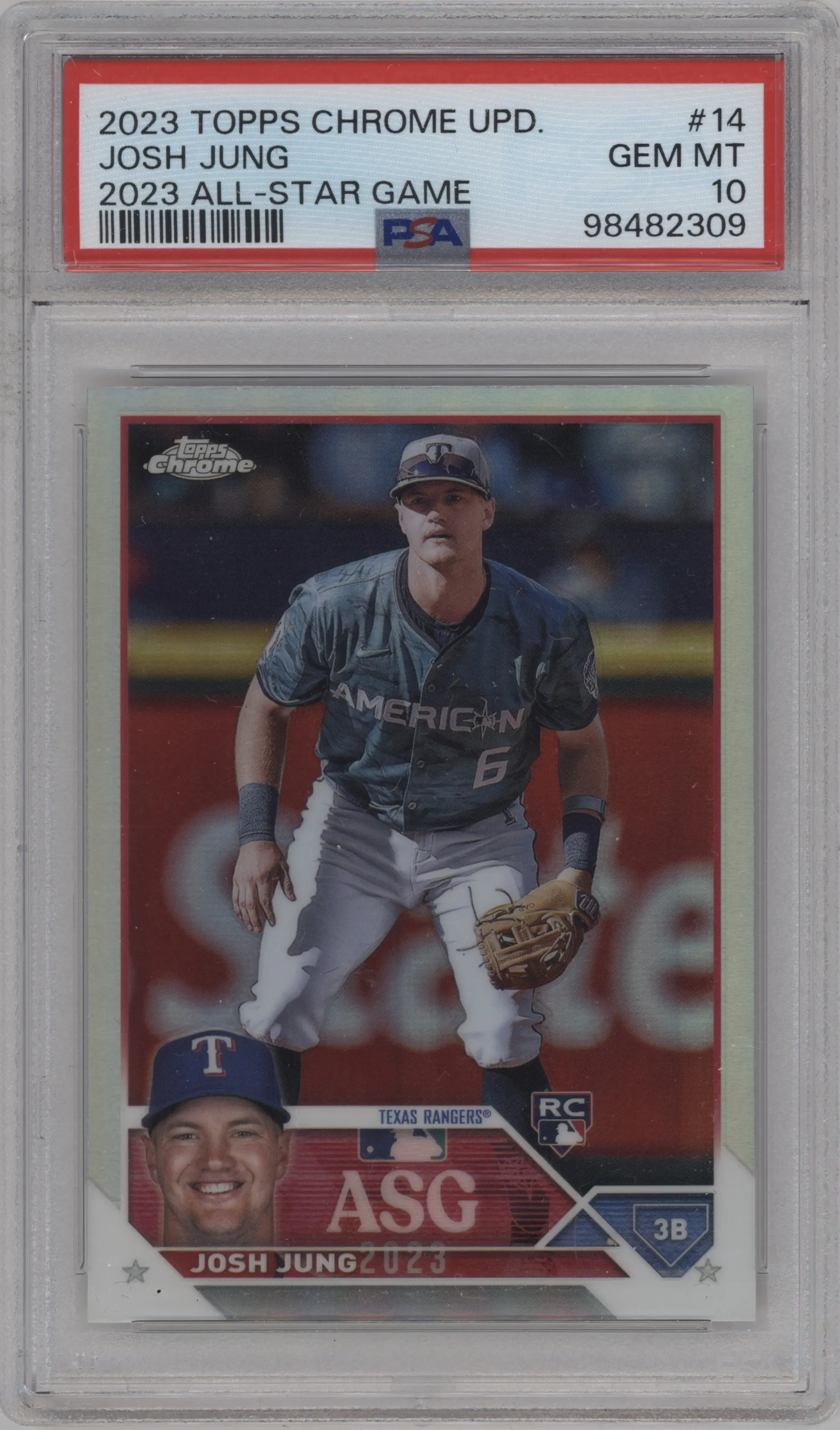 2023 Topps Chrome Update 2023 All-Star Game Josh Jung PSA 10