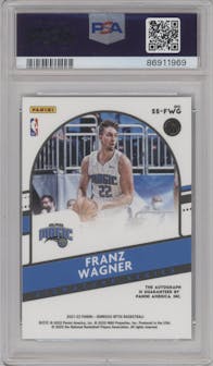 Franz Wagner  from the 2021-22 Panini Donruss Optic set graded by PSA and given an overall grade of 10.
