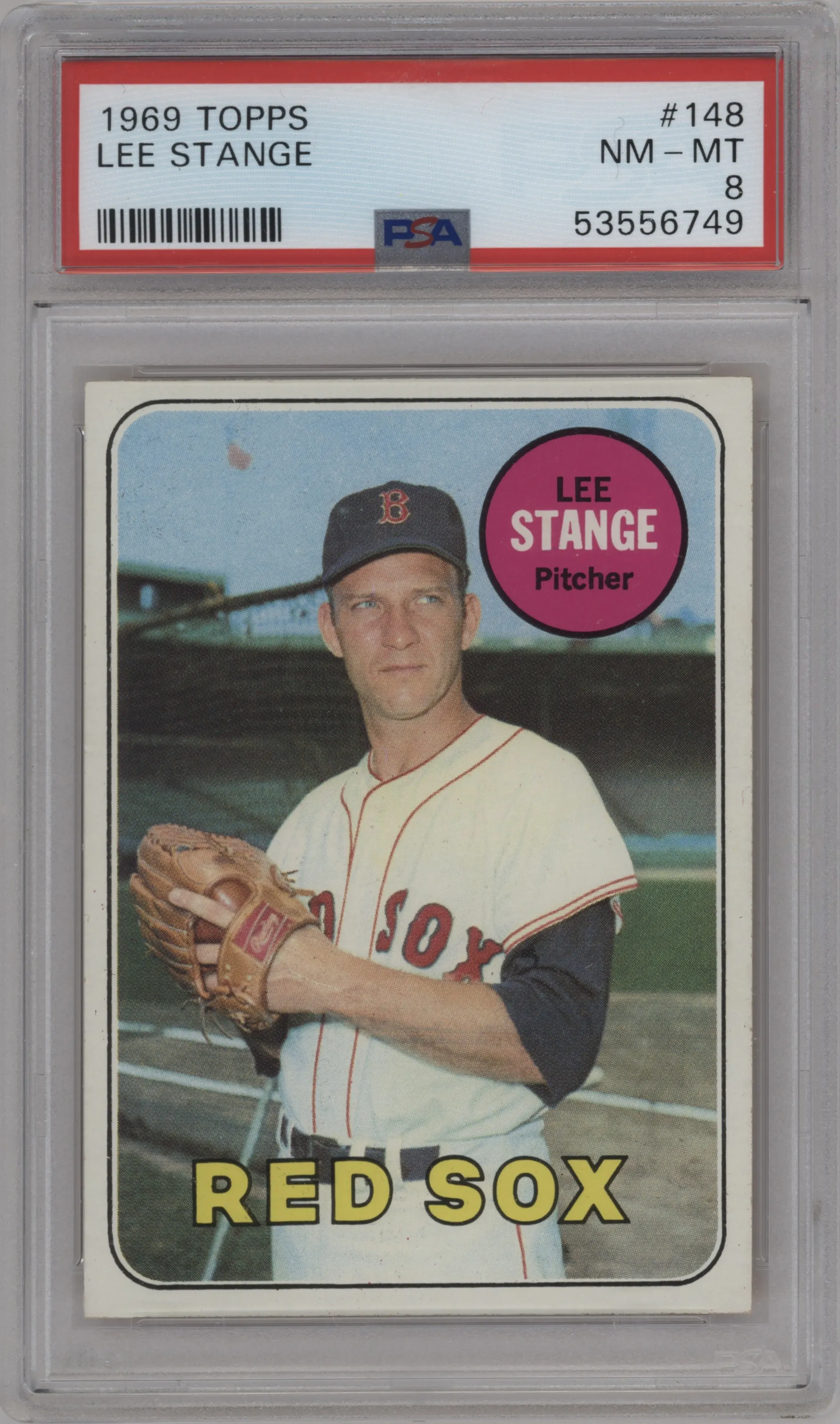 1969 Topps Lee Stange PSA 8
