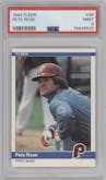 Pete Rose from the 1984 Fleer set graded by PSA and given an overall grade of 9.