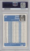 Pete Rose from the 1984 Fleer set graded by PSA and given an overall grade of 9.