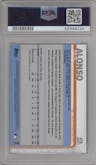 Pete Alonso from the 2019 Topps Series 2 set graded by PSA and given an overall grade of 10.