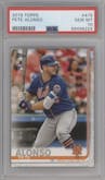 Pete Alonso from the 2019 Topps Series 2 set graded by PSA and given an overall grade of 10.