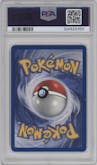 Rocket's Moltres from the 2000 Pokemon GH set graded by PSA and given an overall grade of 8.