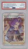 Acerola's Premonition from the 2022 Pokemon SWSH set graded by PSA and given an overall grade of 10.