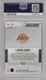 LeBron James from the 2022-23 Panini Instant set graded by PSA and given an overall grade of 10.