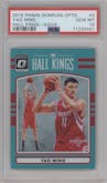 Yao Ming from the 2016-17 Panini Donruss Optic set featuring a Aqua parallel graded by PSA and given an overall grade of 10.