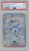 Glaceon ex from the 2025 Pokemon SV set graded by PSA and given an overall grade of 9.