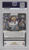 Jordan Love from the 2020 Panini Prizm set featuring a Red/White/Blue Prizm parallel graded by PSA and given an overall grade of 10.