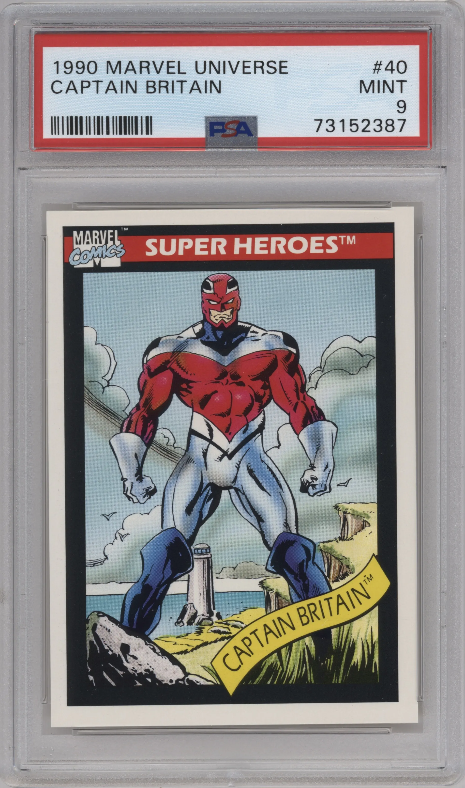 1990 Impel Marvel Universe Captain Britain #40 PSA 9