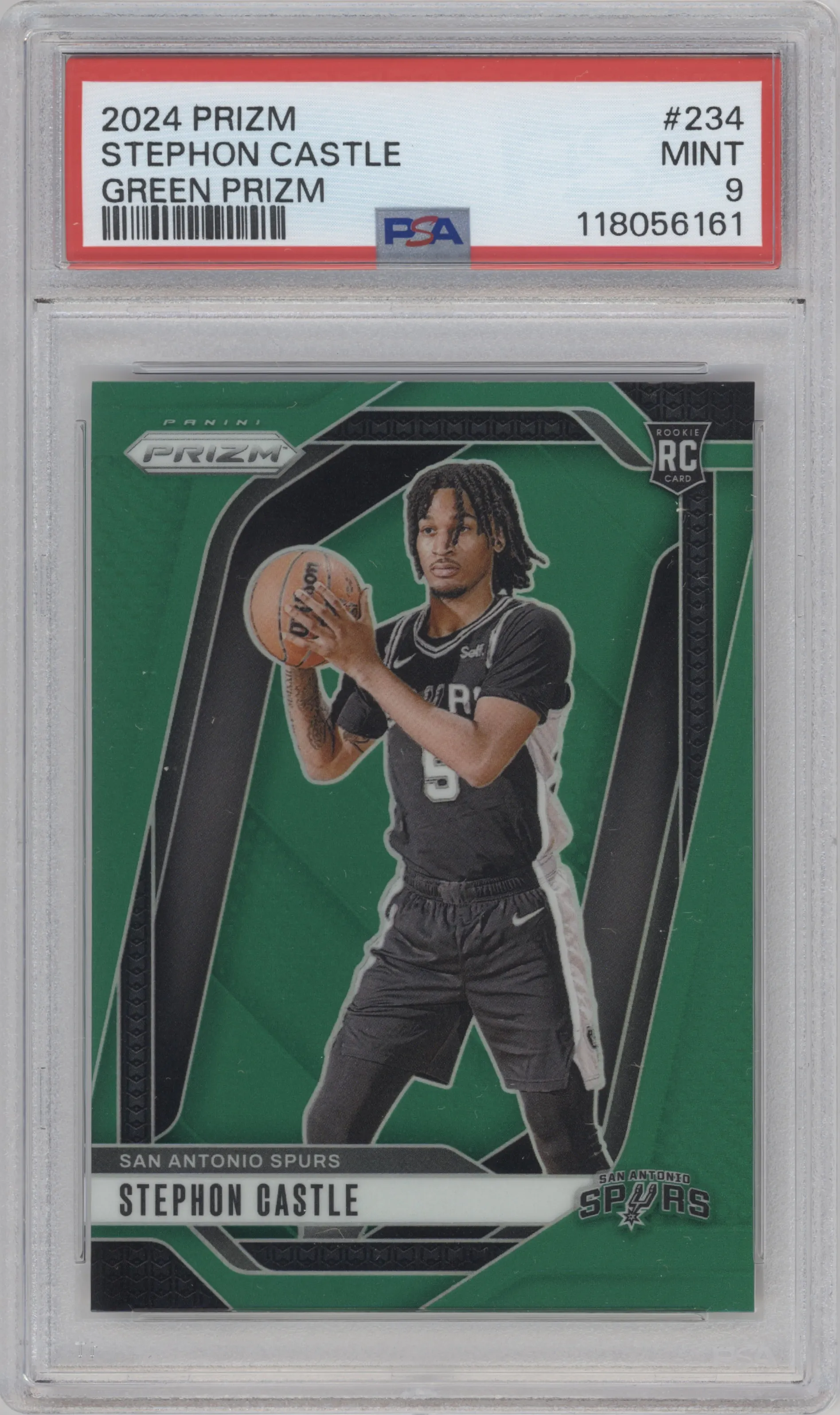 2024 Panini Prizm Stephon Castle Green Prizm #234 PSA 9