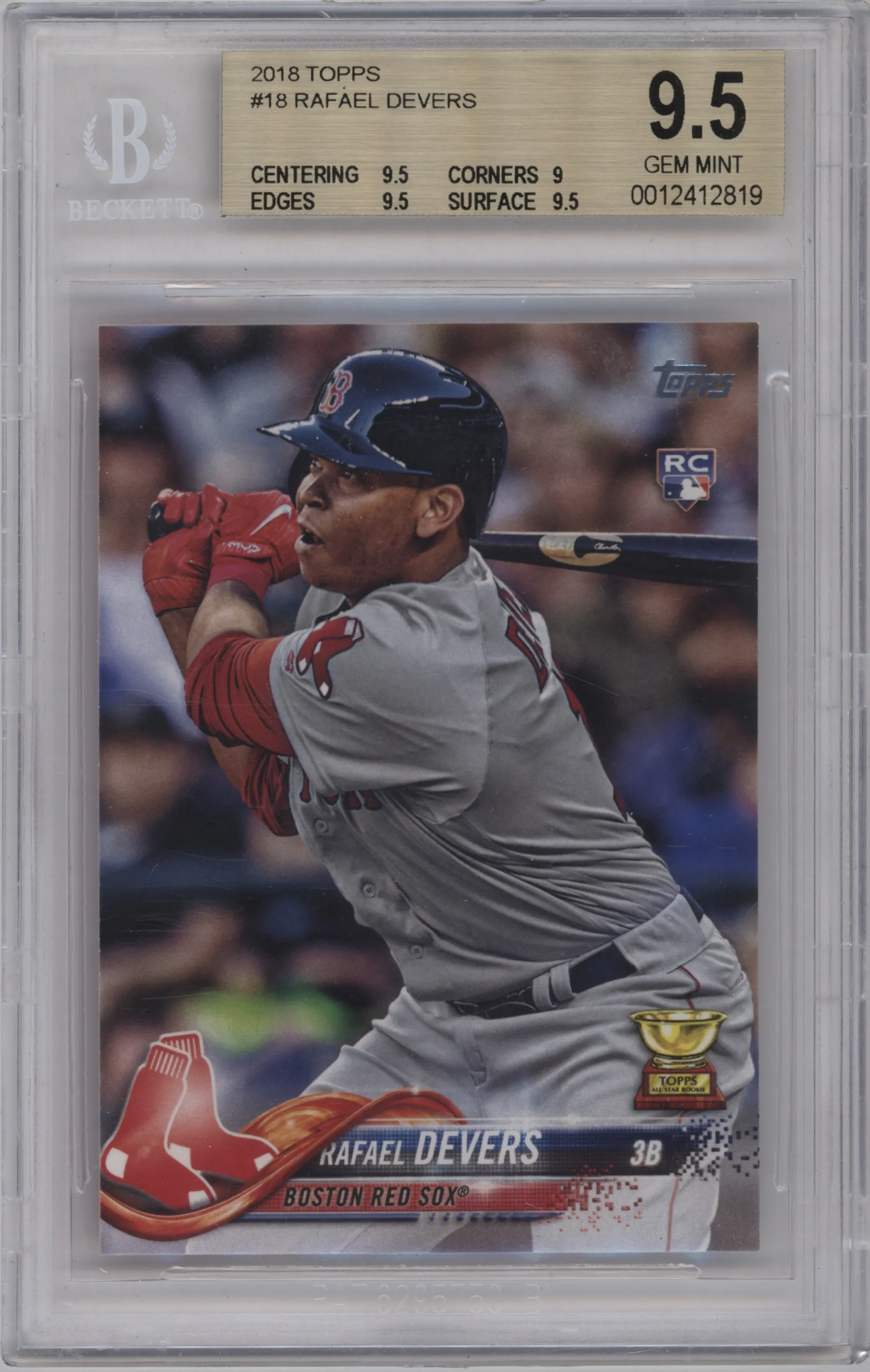 2018 Topps Series 1 Rafael Devers BGS 9.5