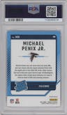 Michael Penix Jr.  from the 2024 Donruss set featuring a Pink parallel graded by PSA and given an overall grade of 10.
